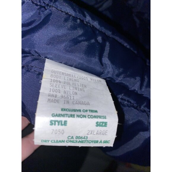 The Toronto Star Newspaper Men’s Winter Coat Parka Navy Aqua Blue XXL Vintage - Picture 14 of 16